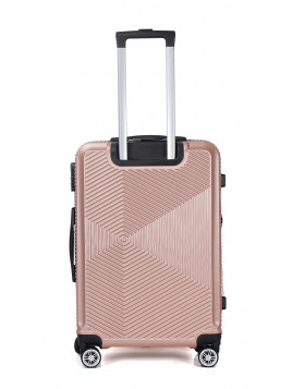 TROLLEY ADC Koffer Groß 94L - XL Hartschalenkoffer 76x45x28, Leichte ABS-Hartschale, Reisekoffer mit Rollen, 360 Doppelräder - Pink