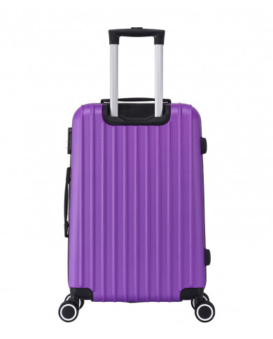 TROLLEY ADC Handgepäck Koffer - 39L Hartschalenkoffer, 55cm, Leichte, ABS-Hartschale, Reisekoffer mit Rollen, 360 Doppelräder - Violet