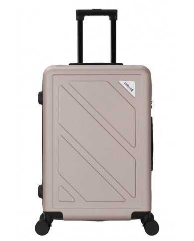 Valise Cabine 4 roues 55cm ABS - DOWNTOWN - DEELUXE - Champagne