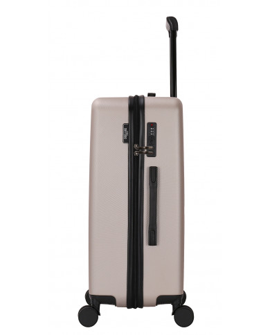 Valise Cabine 4 roues 55cm ABS - DOWNTOWN - DEELUXE - Champagne