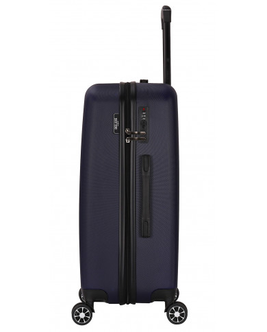 Valise Cabine 4 roues 55cm ABS - TROPICAL DREAM - DEELUXE - Bleu Marine