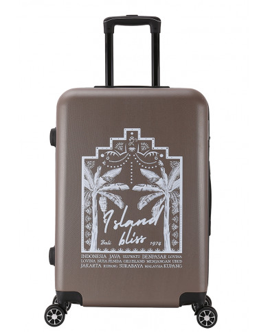 Valise Cabine 4 roues 55cm ABS - TROPICAL DREAM - DEELUXE - Bronze