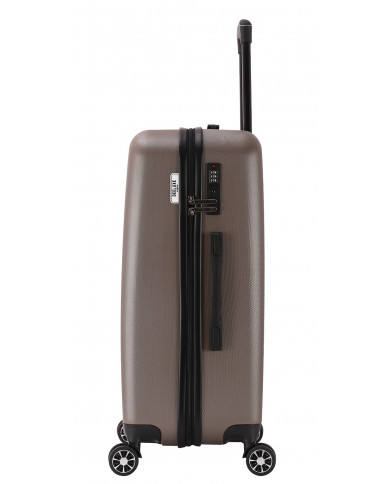 Valise Cabine 4 roues 55cm ABS - TROPICAL DREAM - DEELUXE - Bronze