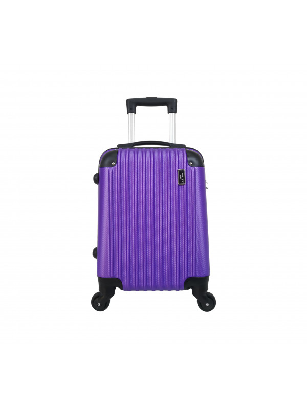 Violet Valise Cabine 4 Roues 55cm ABS Corner Trolley ADC 