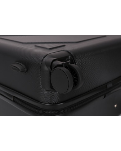 Valise Moyenne 4 roues 65cm rigide - DOWNTOWN - DEELUXE - Noir