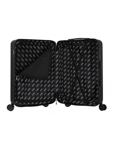 Valise Moyenne 4 roues 65cm rigide - DOWNTOWN - DEELUXE - Noir