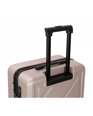 Valise Moyenne 4 roues 65cm rigide - DOWNTOWN - DEELUXE - Champagne
