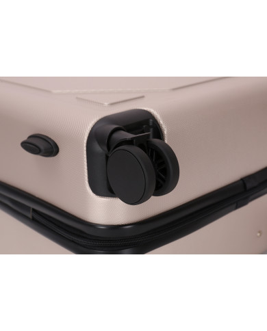 Valise Moyenne 4 roues 65cm rigide - DOWNTOWN - DEELUXE - Champagne
