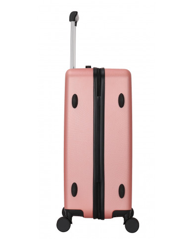 Valise Moyenne 4 roues 65cm rigide - DOWNTOWN - DEELUXE - Rose