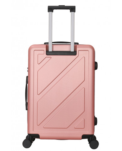 Valise Moyenne 4 roues 65cm rigide - DOWNTOWN - DEELUXE - Rose