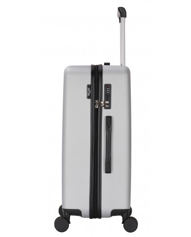 Valise Moyenne 4 roues 65cm rigide - DOWNTOWN - DEELUXE - Gris