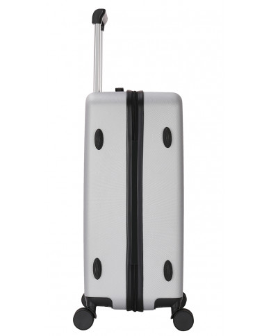 Valise Moyenne 4 roues 65cm rigide - DOWNTOWN - DEELUXE - Gris