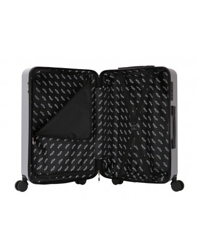 Valise Moyenne 4 roues 65cm rigide - DOWNTOWN - DEELUXE - Gris