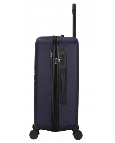Valise Moyenne 4 roues 65cm rigide - CITYVIBE - DEELUXE - Bleu Marine