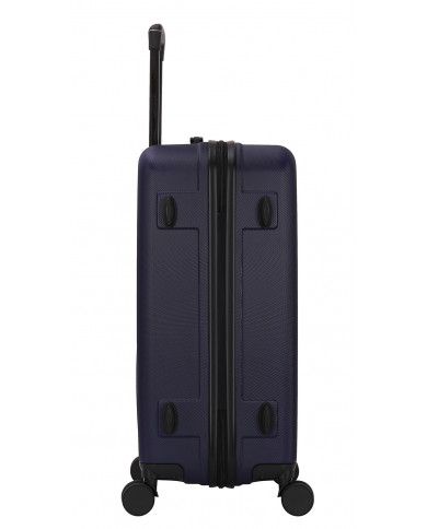Valise Moyenne 4 roues 65cm rigide - CITYVIBE - DEELUXE - Bleu Marine