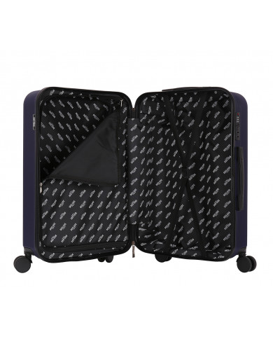 Valise Moyenne 4 roues 65cm rigide - CITYVIBE - DEELUXE - Bleu Marine