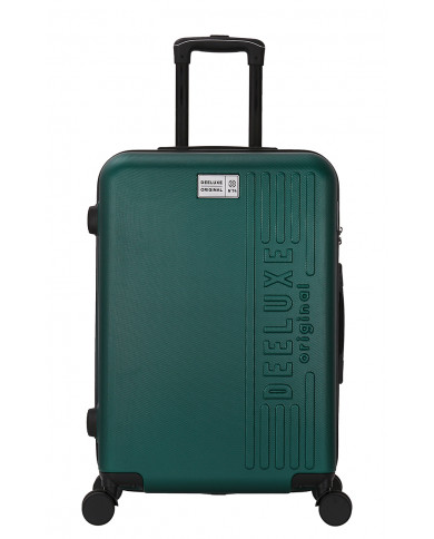 Valise Moyenne 4 roues 65cm rigide - CITYVIBE - DEELUXE - Vert Sapin