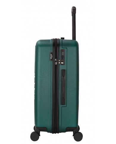 Valise Moyenne 4 roues 65cm rigide - CITYVIBE - DEELUXE - Vert Sapin