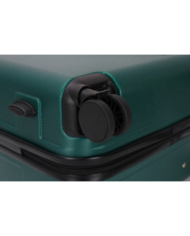 Valise Moyenne 4 roues 65cm rigide - CITYVIBE - DEELUXE - Vert Sapin