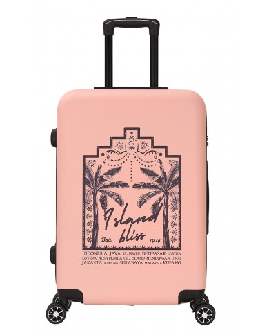 Valise Moyenne 4 roues 65cm rigide - TROPICAL DREAM - DEELUXE Valise Moyenne 4 roues 65cm rigide - TROPICAL DREAM - DEELUXE
