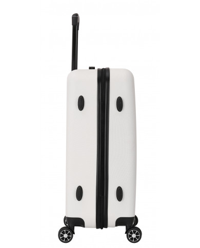 Valise Moyenne 4 roues 65cm rigide - FREE SOUL - DEELUXE - Blanc