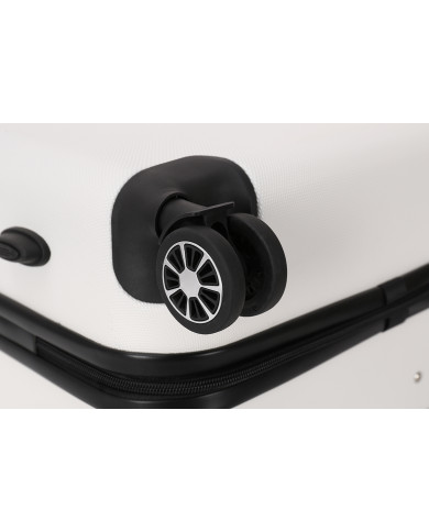 Valise Moyenne 4 roues 65cm rigide - FREE SOUL - DEELUXE - Blanc