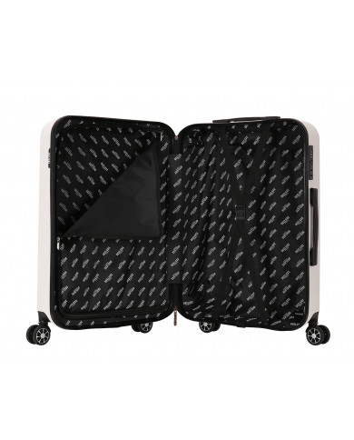 Valise Moyenne 4 roues 65cm rigide - FREE SOUL - DEELUXE - Blanc