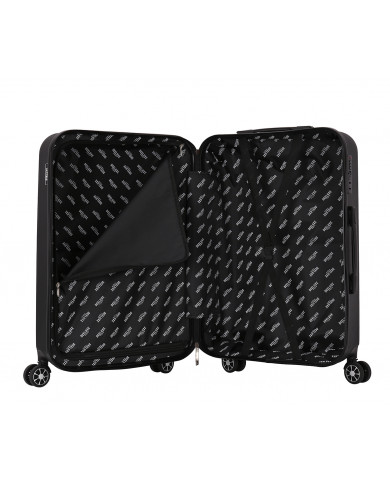 Valise Moyenne 4 roues 65cm rigide - FREE SOUL - DEELUXE - Noir