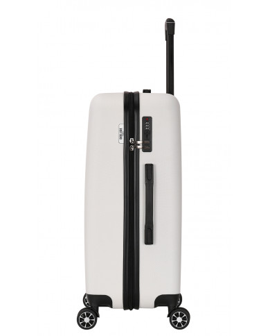 Valise Moyenne 4 roues 65cm rigide - BLUE SERENITY - DEELUXE - Blanc