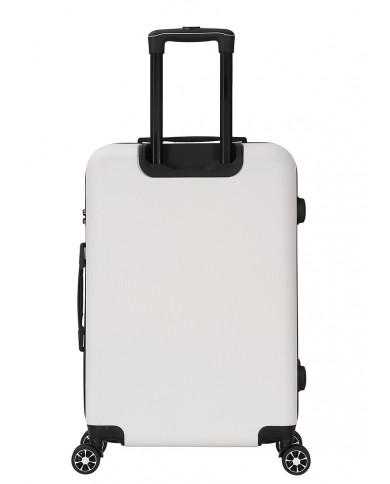 Valise Moyenne 4 roues 65cm rigide - BLUE SERENITY - DEELUXE - Blanc