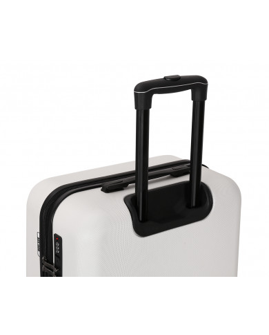 Valise Moyenne 4 roues 65cm rigide - BLUE SERENITY - DEELUXE - Blanc