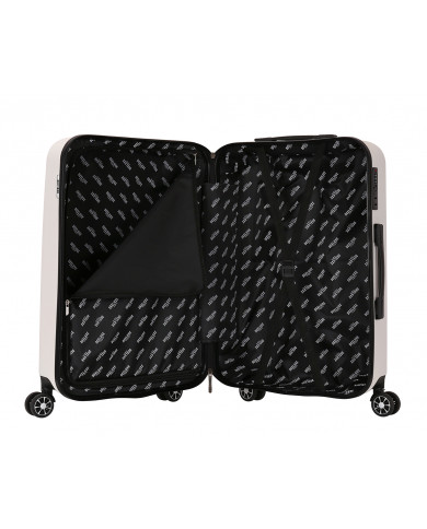 Valise Moyenne 4 roues 65cm rigide - BLUE SERENITY - DEELUXE - Blanc