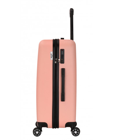 Valise Moyenne 4 roues 65cm rigide - BLUE SERENITY - DEELUXE - Rose