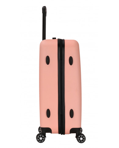 Valise Moyenne 4 roues 65cm rigide - BLUE SERENITY - DEELUXE - Rose