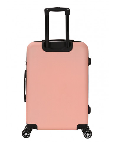 Valise Moyenne 4 roues 65cm rigide - BLUE SERENITY - DEELUXE - Rose