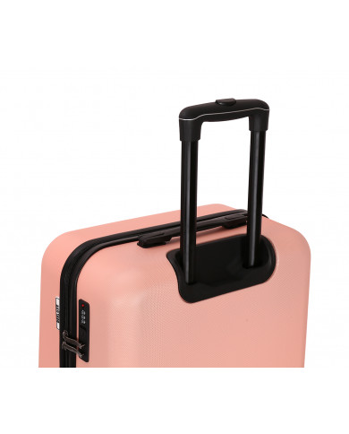 Valise Moyenne 4 roues 65cm rigide - BLUE SERENITY - DEELUXE - Rose