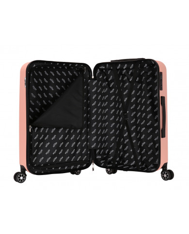 Valise Moyenne 4 roues 65cm rigide - BLUE SERENITY - DEELUXE - Rose