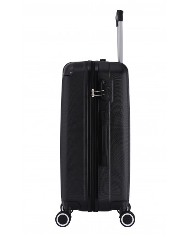 TROLLEY ADC Koffer Groß 94L - XL Hartschalenkoffer 76x45x28, Leichte ABS-Hartschale, Reisekoffer mit Rollen, 360 Doppelräder - Schwarz