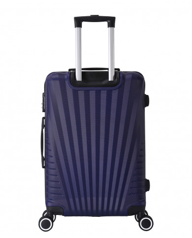 TROLLEY ADC Handgepäck Koffer - 39L Hartschalenkoffer, 55x34x23, Leichte ABS-Hartschale, Reisekoffer mit Rollen, 360 Doppelräder - Bleu Marine