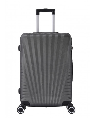 TROLLEY ADC Handgepäck Koffer - 39L Hartschalenkoffer, 55x34x23, Leichte ABS-Hartschale, Reisekoffer mit Rollen, 360 Doppelräder - Gris