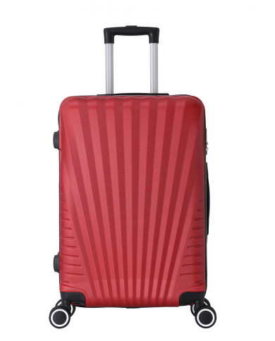 Valise Moyenne 4 roues 65cm Rigide ABS - Elegance - Trolley ADC - Bordeaux