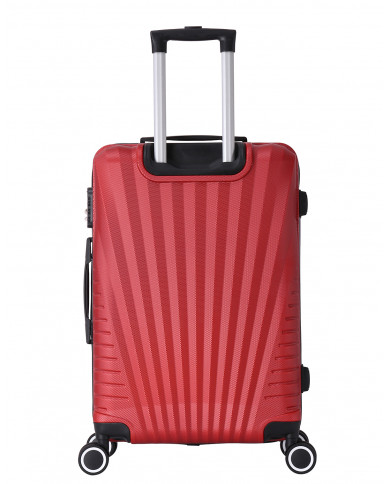 TROLLEY ADC Koffer Mittelgroß - 65L Hartschalenkoffer, 65x41x26, Leichte ABS-Hartschale, Reisekoffer mit Rollen, 360 Doppelräder - Bordeaux