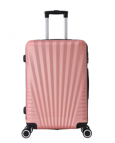 Valise Grande taille 4 roues 75cm - Elegance - Trolley ADC - Rose