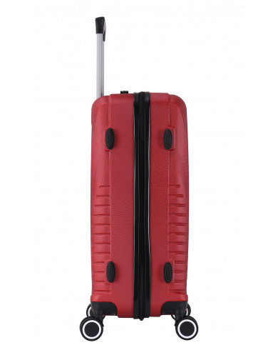 TROLLEY ADC Koffer Set - 3-teilig, Hartschalenkoffer Groß, Mittel, Klein, leichte Reisekoffer mit Rollen, 360-Doppelräder - Bordeaux