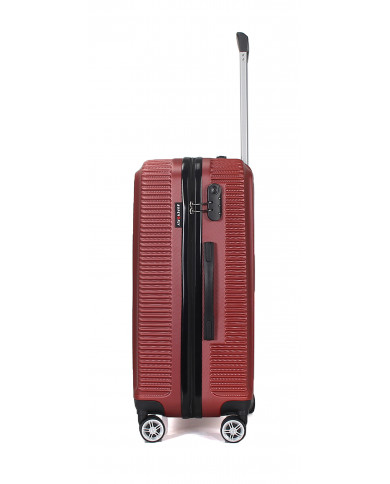 TROLLEY ADC Handgepäck Koffer - 39L Hartschalenkoffer, 55x34x23, Leichte ABS-Hartschale, Reisekoffer mit Rollen, 360 Doppelräder - Bordeaux