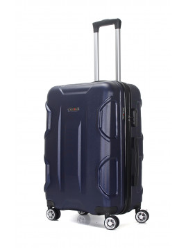 Valise Moyenne double roues 65cm ABS - Palace - SuperFly - Bleu Marine