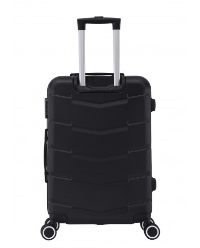 TROLLEY ADC Handgepäck Koffer - 39L Hartschalenkoffer, 55x34x23, Leichte ABS-Hartschale, Reisekoffer mit Rollen, 360 Doppelräder - Schwarz