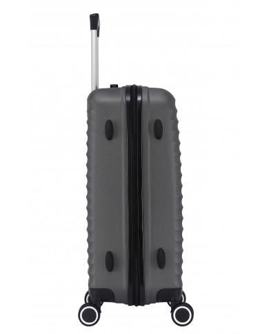 TROLLEY ADC Koffer Set - 3-teilig, Hartschalenkoffer Groß, Mittel, Klein, leichte Reisekoffer mit Rollen, 360-Doppelräder - Gris