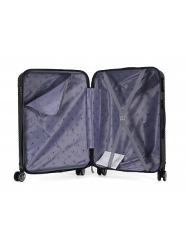 TROLLEY ADC Koffer Mittelgroß - 65L Hartschalenkoffer, 65x41x26, Leichte ABS-Hartschale, Reisekoffer mit Rollen, 360 Doppelräder - Schwarz