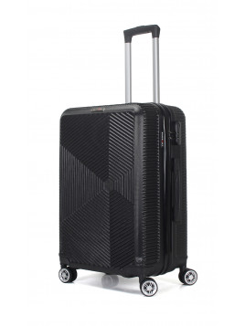 TROLLEY ADC Koffer Mittelgroß - 65L Hartschalenkoffer, 65x41x26, Leichte ABS-Hartschale, Reisekoffer mit Rollen, 360 Doppelräder - Schwarz